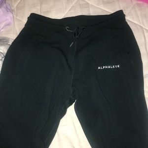 alphalete khaki green joggers